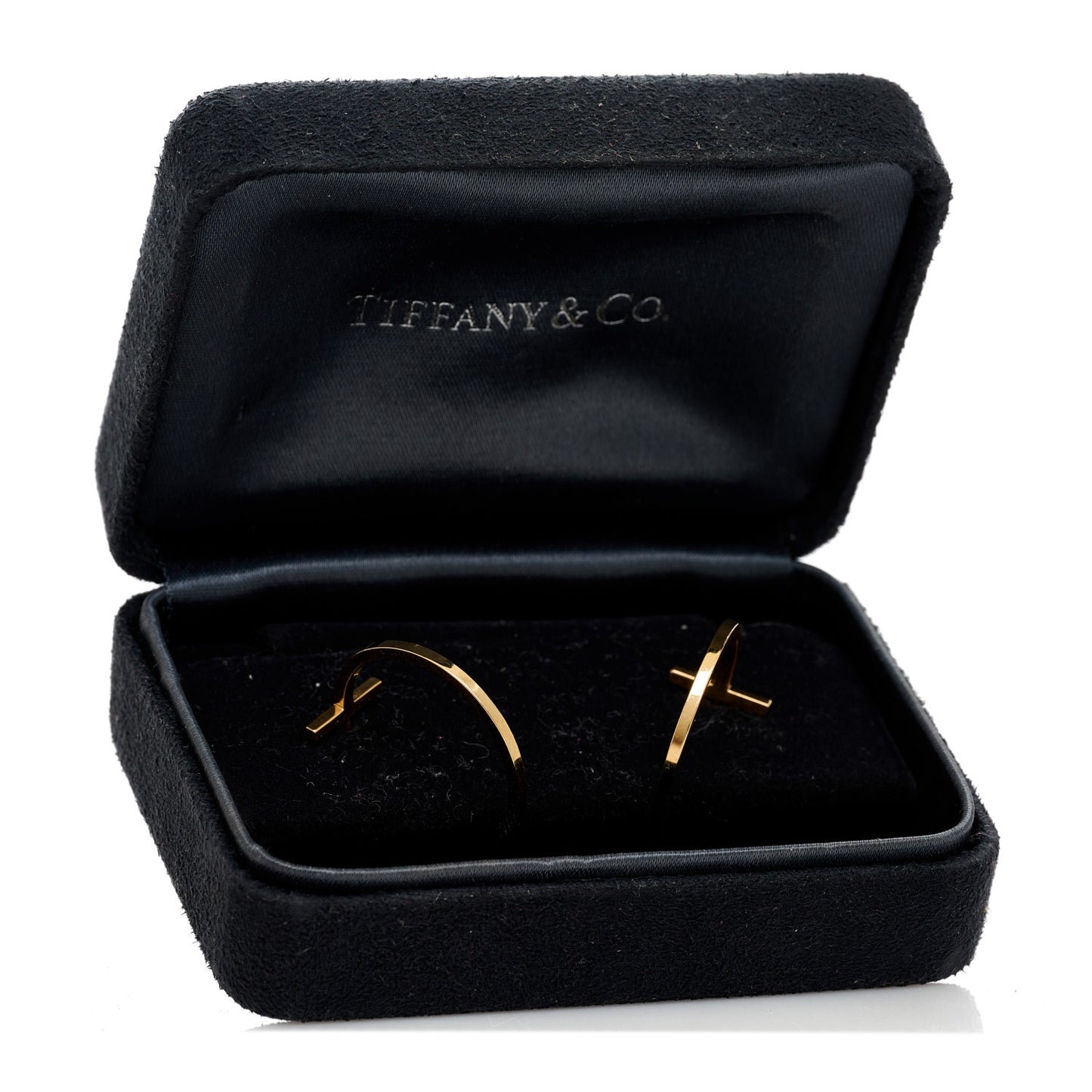 18K Rose Gold Medium T Wire Hoop Earrings