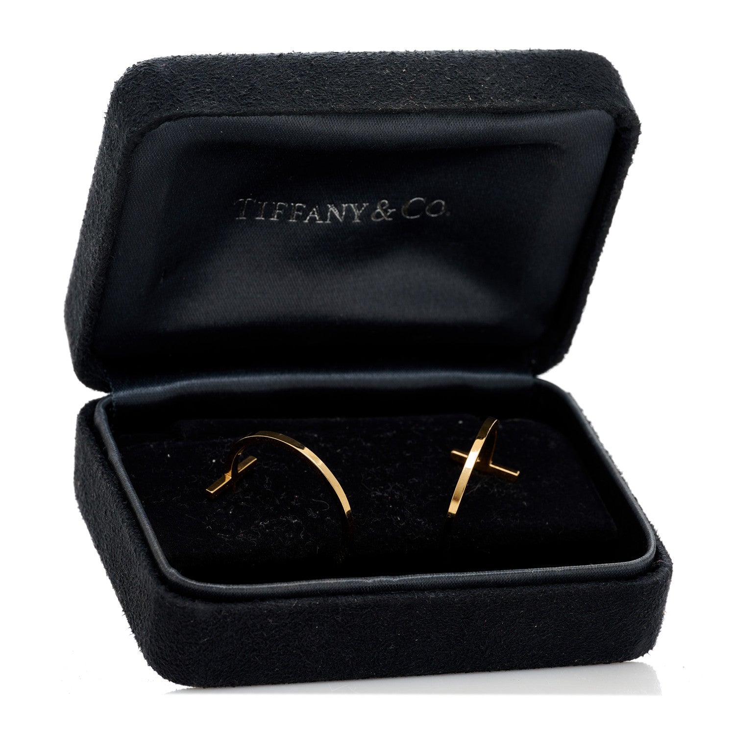Tiffany 18K Rose Gold Medium T Wire Hoop Earrings 5 of 5