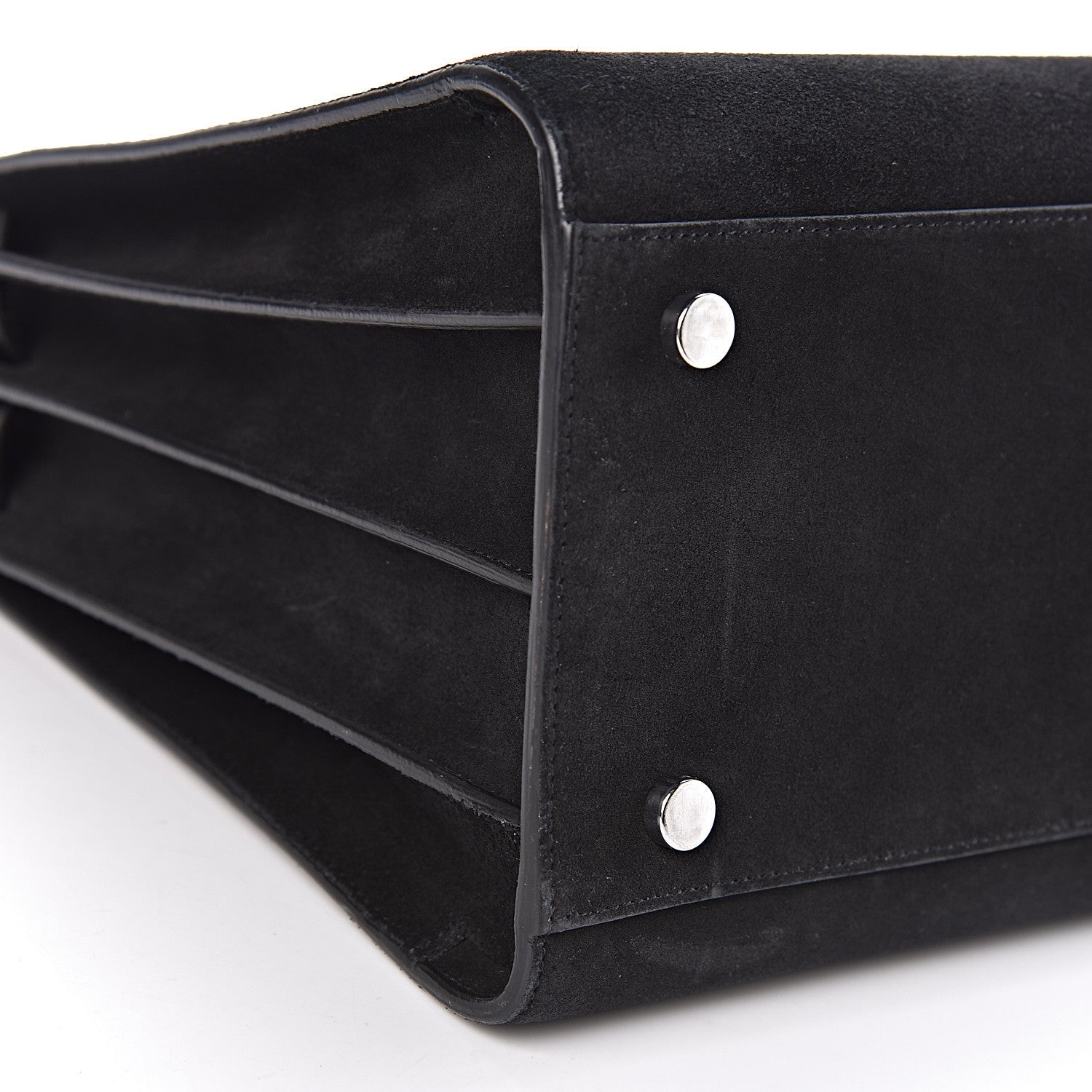 Saint Laurent Suede Crocodile Embossed Small Sac De Jour Black 8 of 9