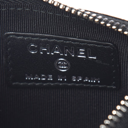 Chanel Iridescent Caviar Quilted CC Zip Card Holder Black 6 of 8