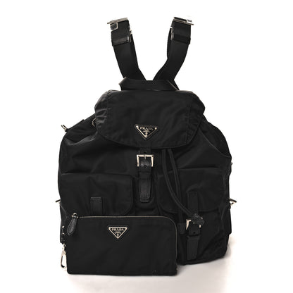 Prada Tessuto Nylon Saffiano Medium Backpack Black 3 of 10