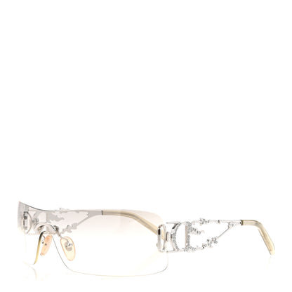 Christian Dior Metal Crystal DiorFire Sunglasses Silver 1 of 6