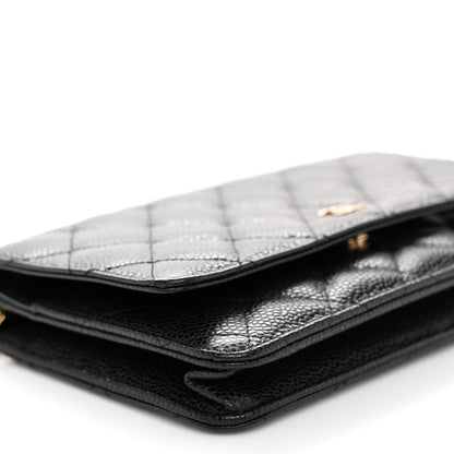 Chanel Caviar Quilted Wallet on Chain WOC Black 10 of 13