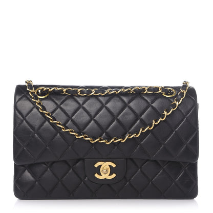 Chanel Lambskin Quilted Medium Double Flap Black 1 of 9