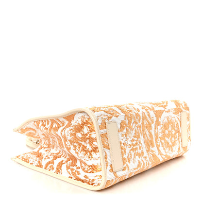 Versace Jacquard Barocco Print Athena Tote White Gold 4 of 10