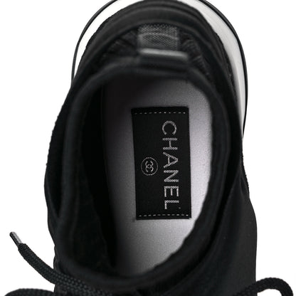 Chanel Stretch Fabric Womens CC Sneakers 39 Black 8 of 9