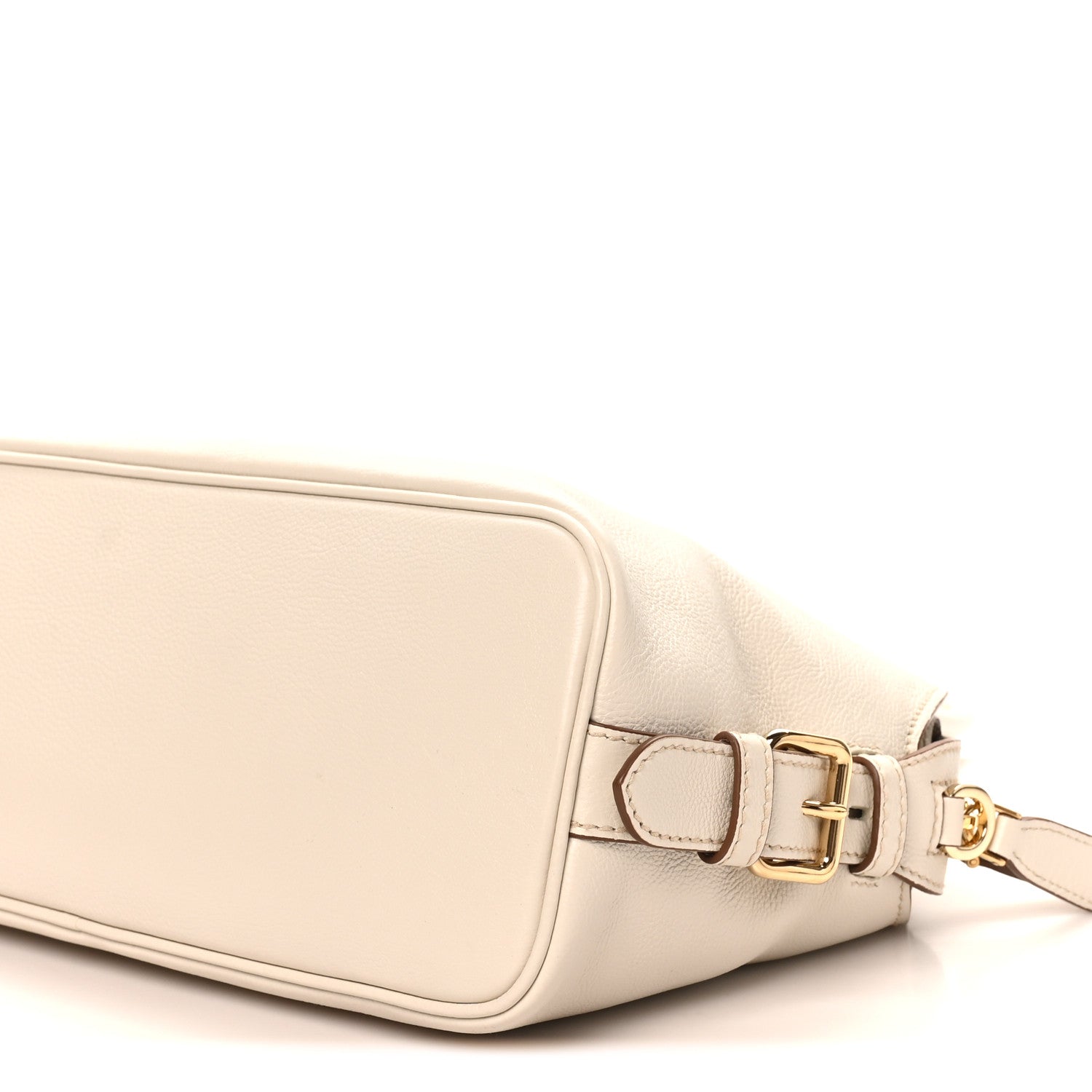 Prada Glace Calfskin Medium Signet Tote Talco 9 of 9