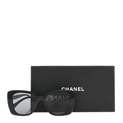 Chanel Acetate Strass Square Sunglasses 5422-B Black White 7 of 7
