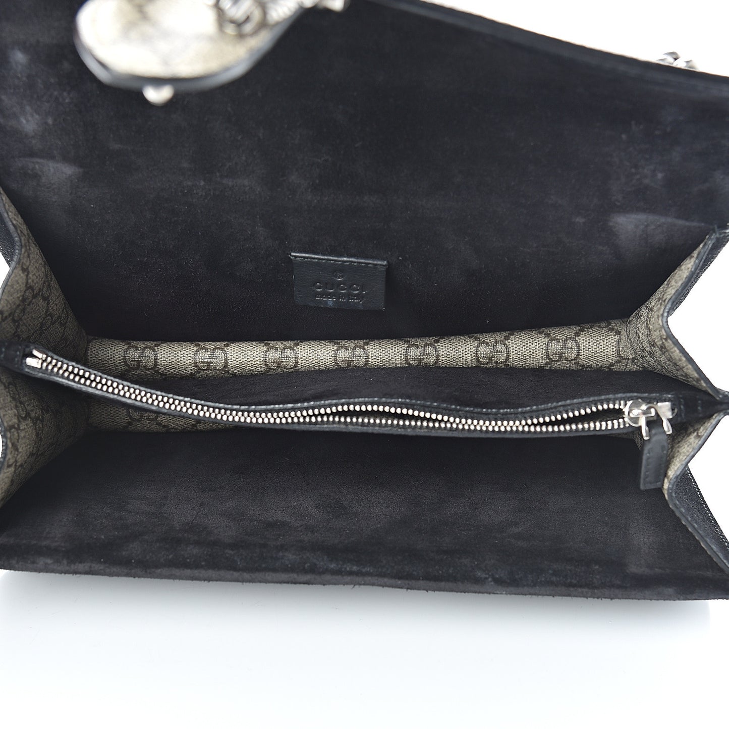 GG Supreme Monogram Small Dionysus Shoulder Bag Black
