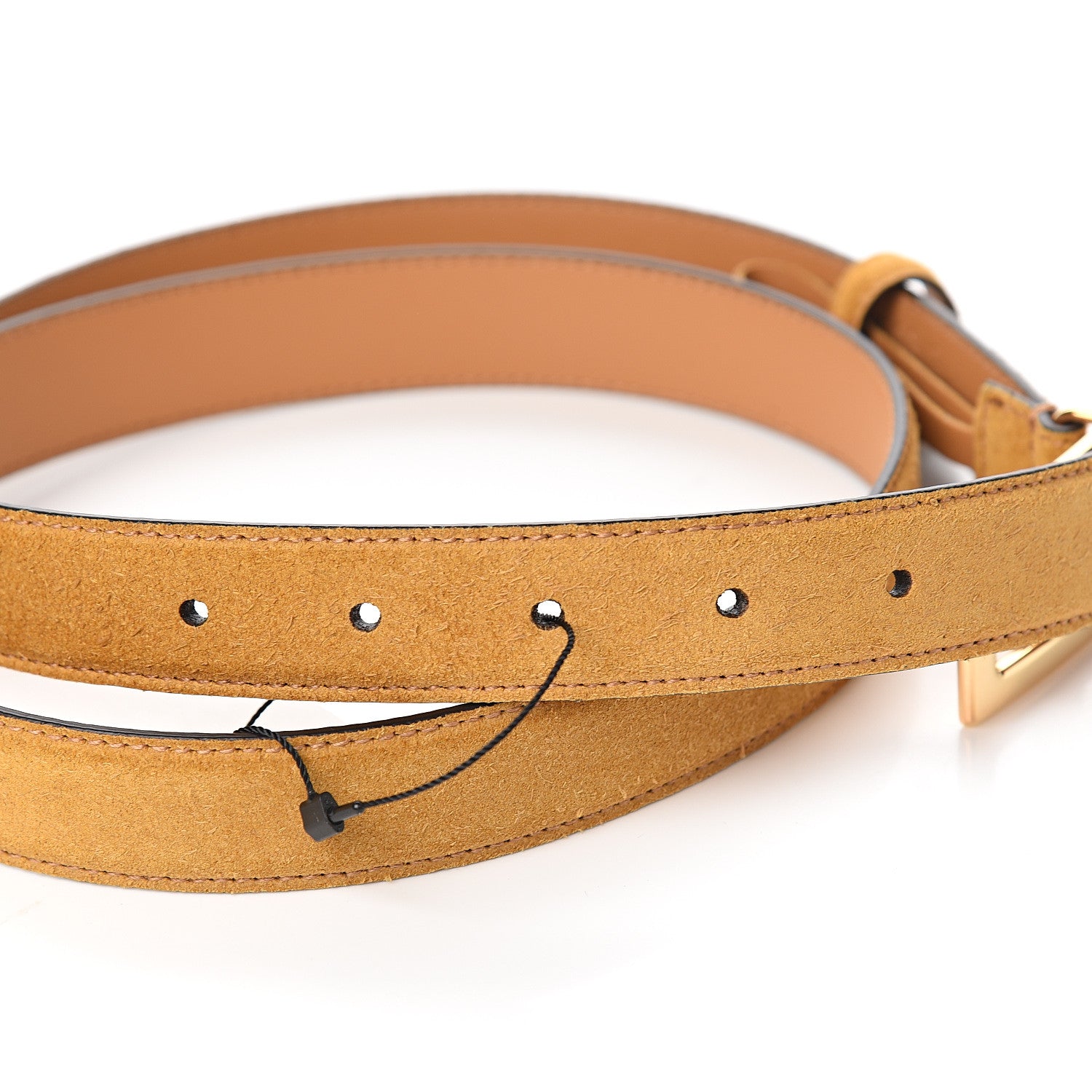 Gucci Suede Icaro G Cube 25mm Belt 100 40 Light Cognac 4 of 5