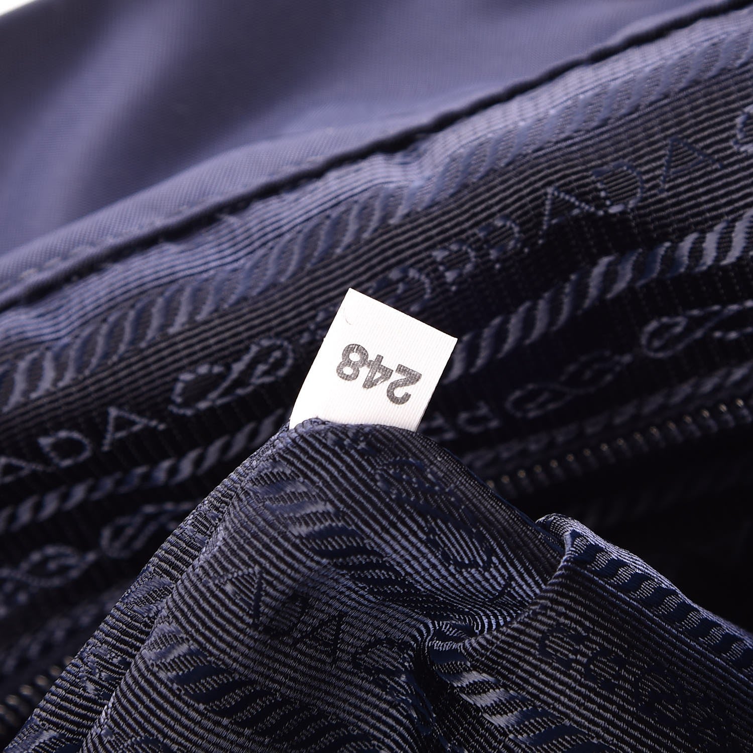 Prada Nylon Vela Saffiano Medium Cinch Backpack Baltico 7 of 7