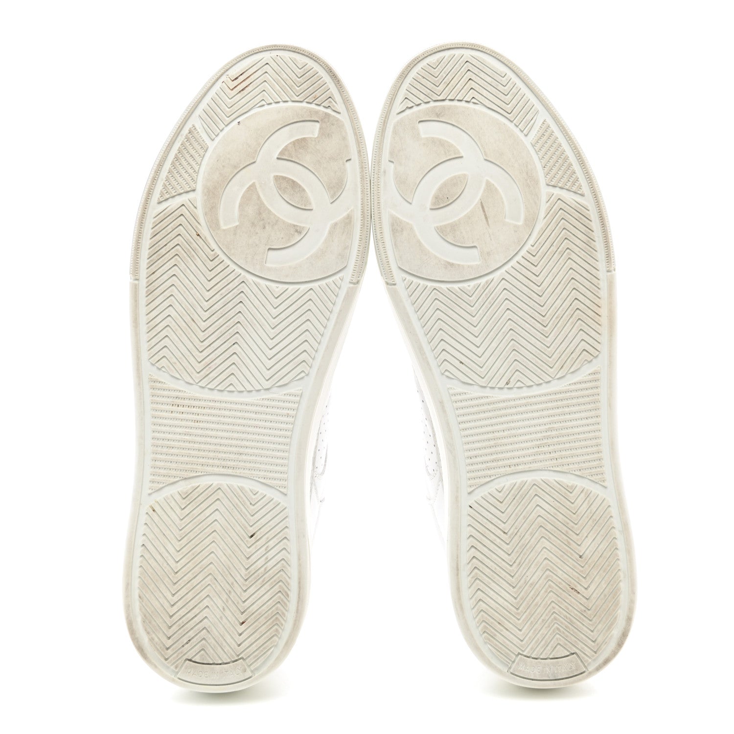 Chanel Calfskin CC Womens Sneakers 39 White 5 of 8