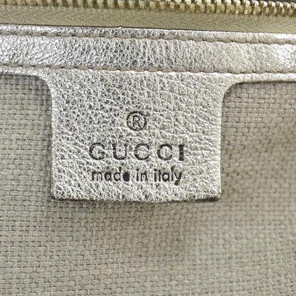 Gucci Natural Straw Leather Positano Tote Metallic 7 of 9