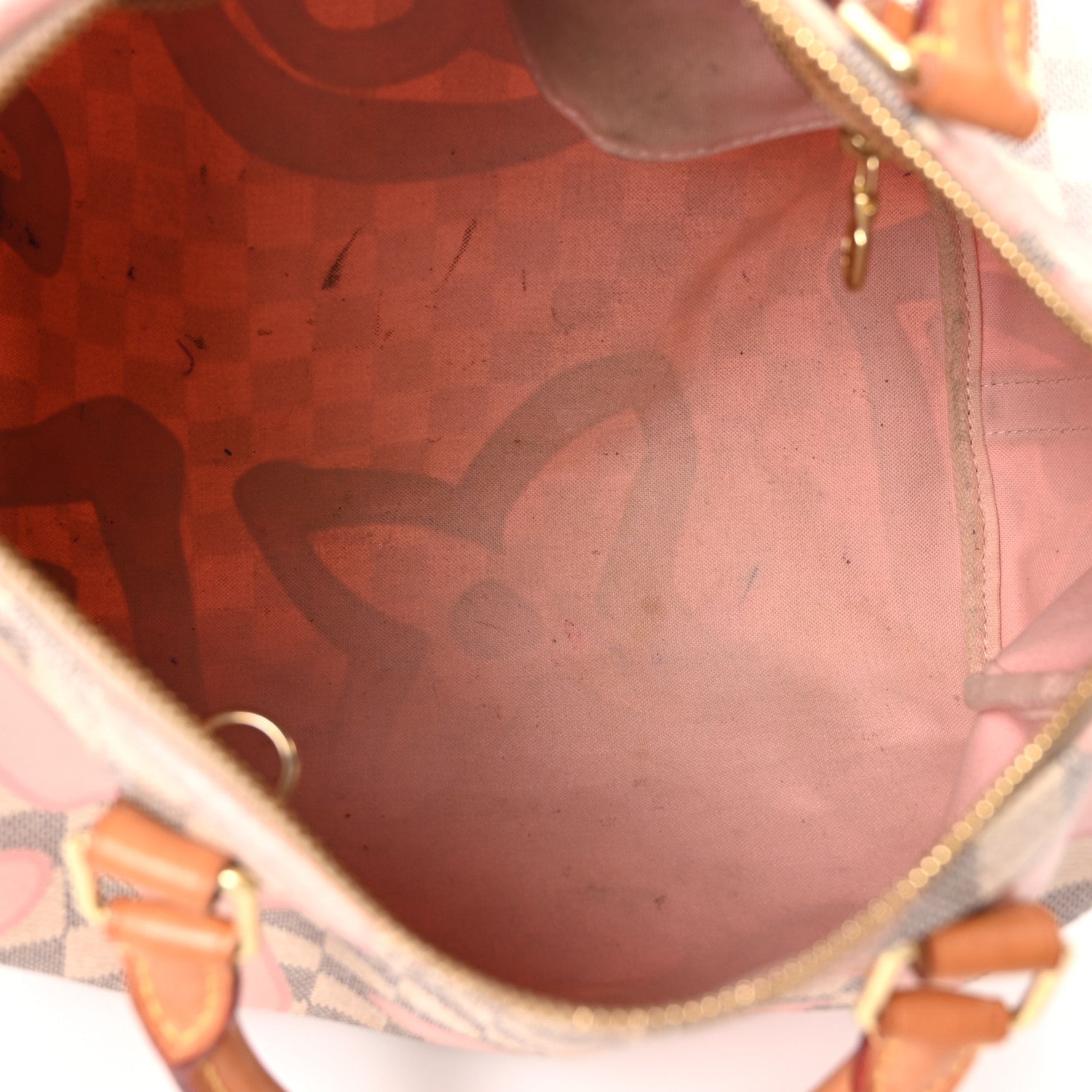 Louis Vuitton Damier Azur Tahitienne Speedy Bandouliere 30 Rose Ballerine 5 of 10