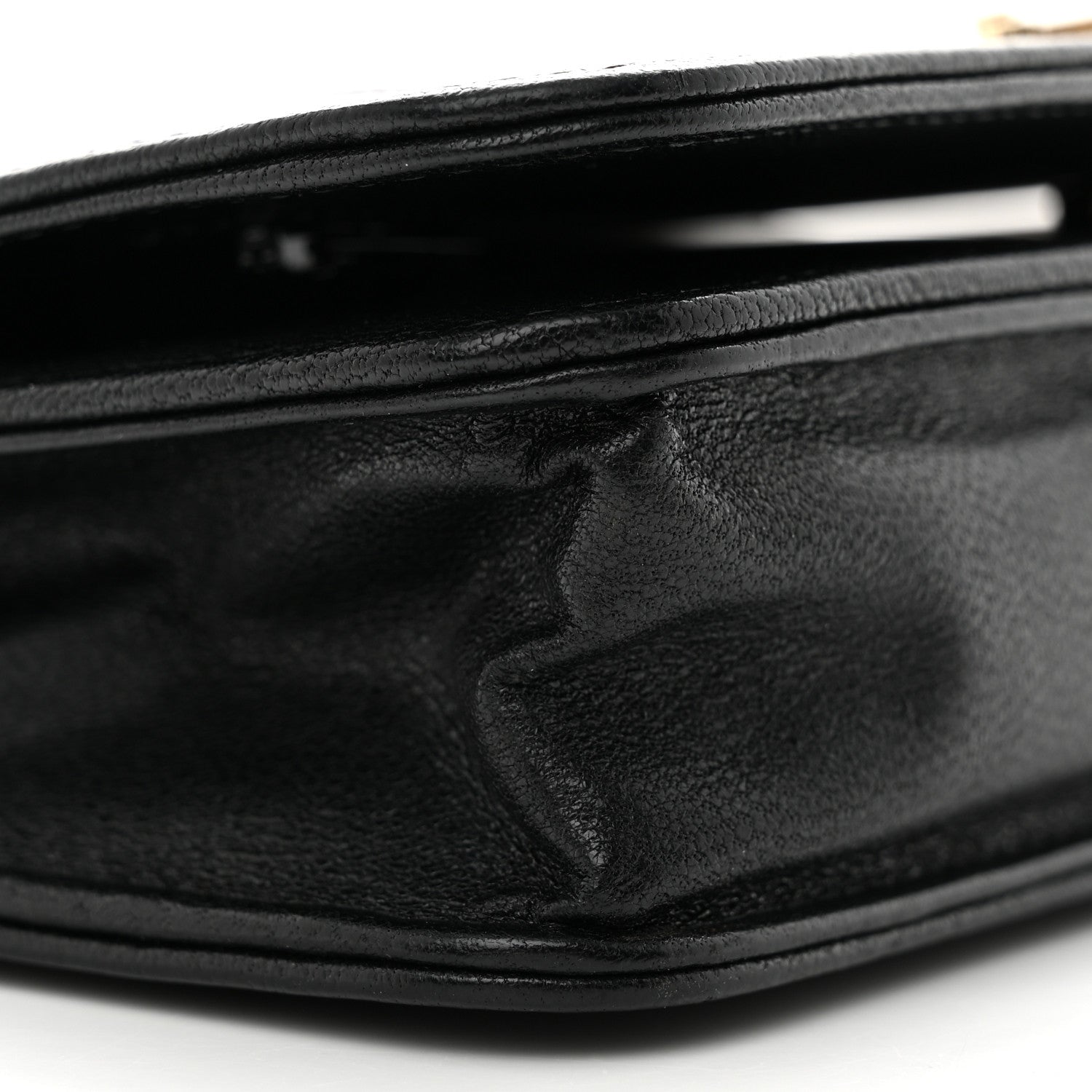 Chanel Caviar Chevron Quilted Vintage Mademoiselle Wallet On Chain WOC Black 10 of 13