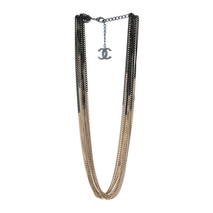Chanel Ruthenium Chain CC Necklace Black Gold 3 of 5