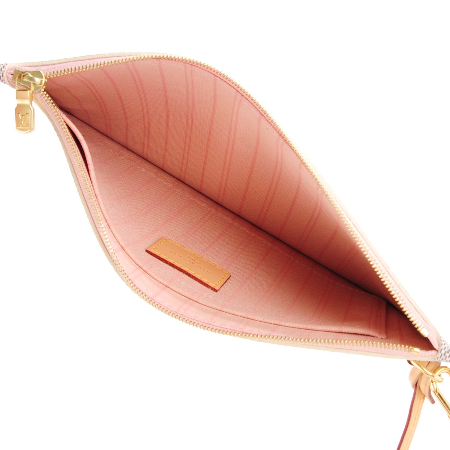Louis Vuitton Damier Azur Neverfull MM GM Pochette Rose Ballerine 5 of 8
