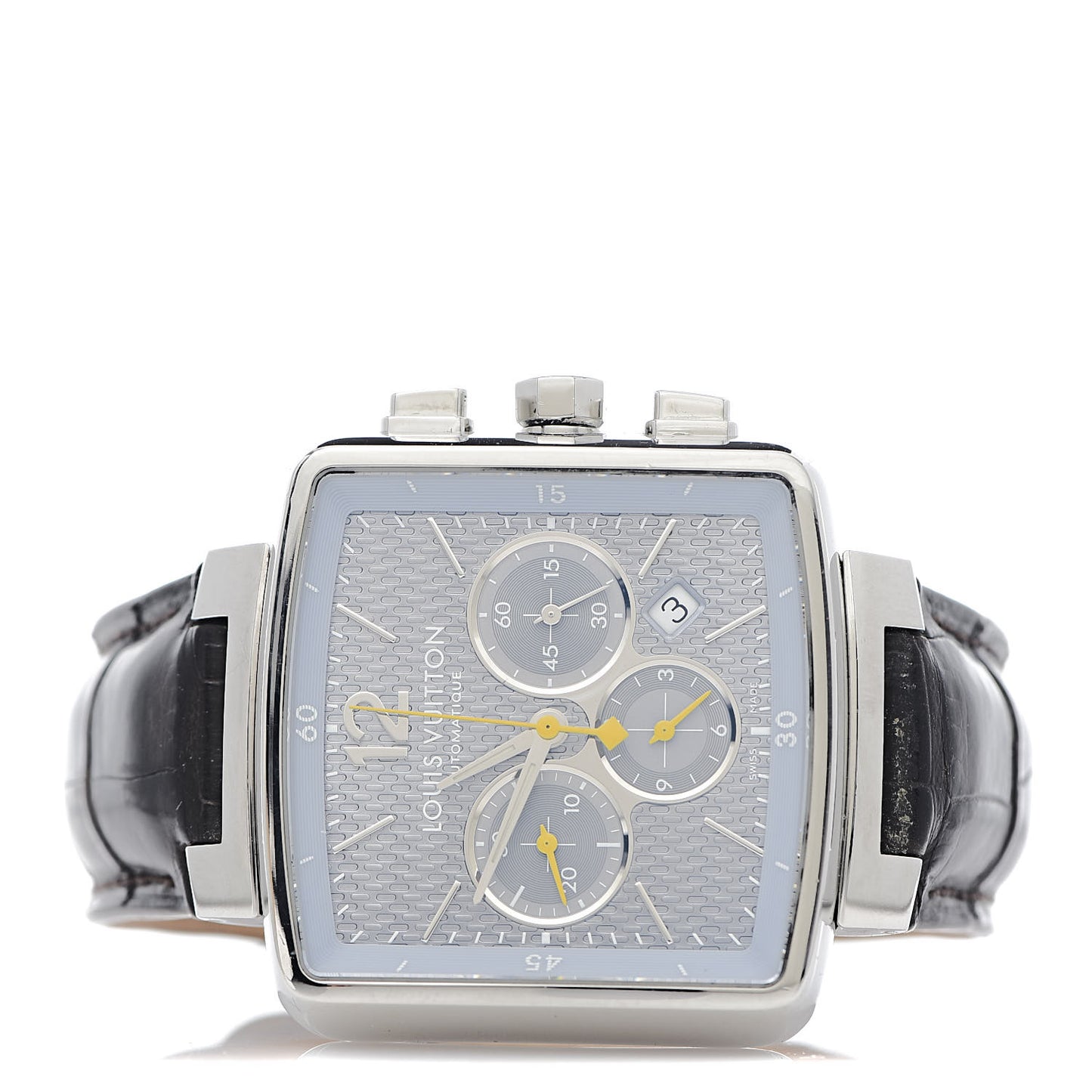 Stainless Steel Alligator 41mm Speedy Chronograph Automatic Watch Blue