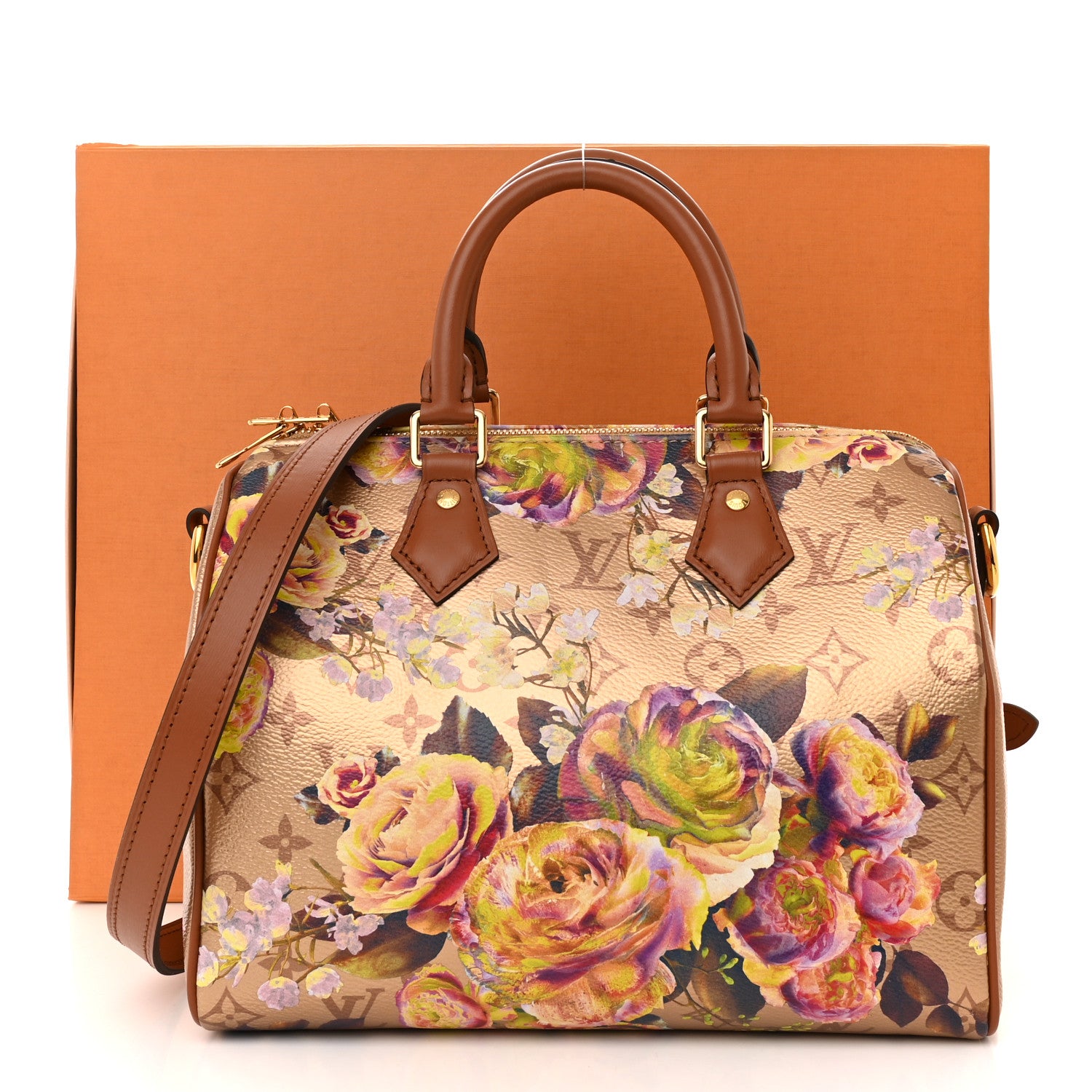 Louis Vuitton Metallic Monogram LV Garden Speedy Bandouliere 25 Gold 10 of 10