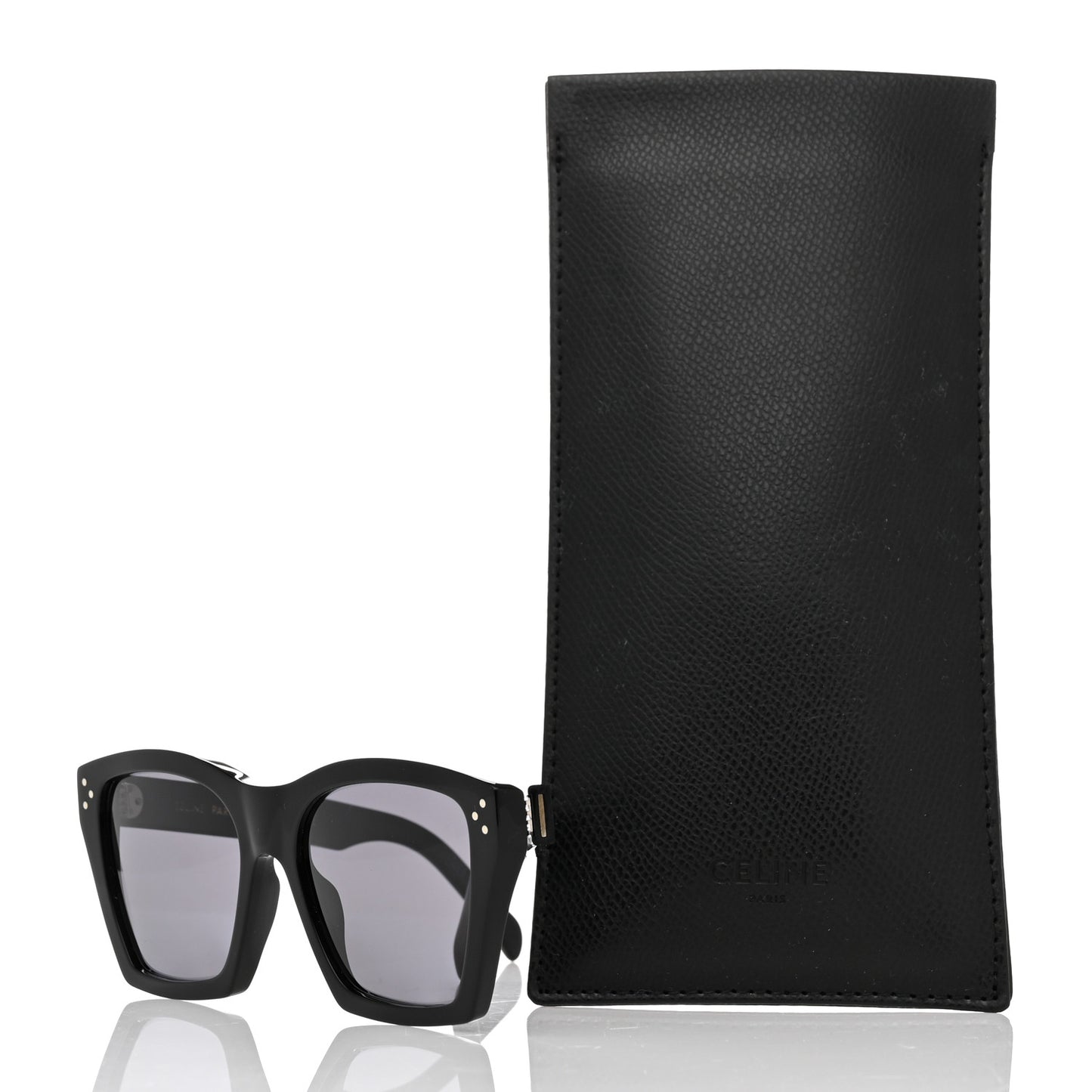 Acetate Polarized Square Sunglasses CL40090I Black