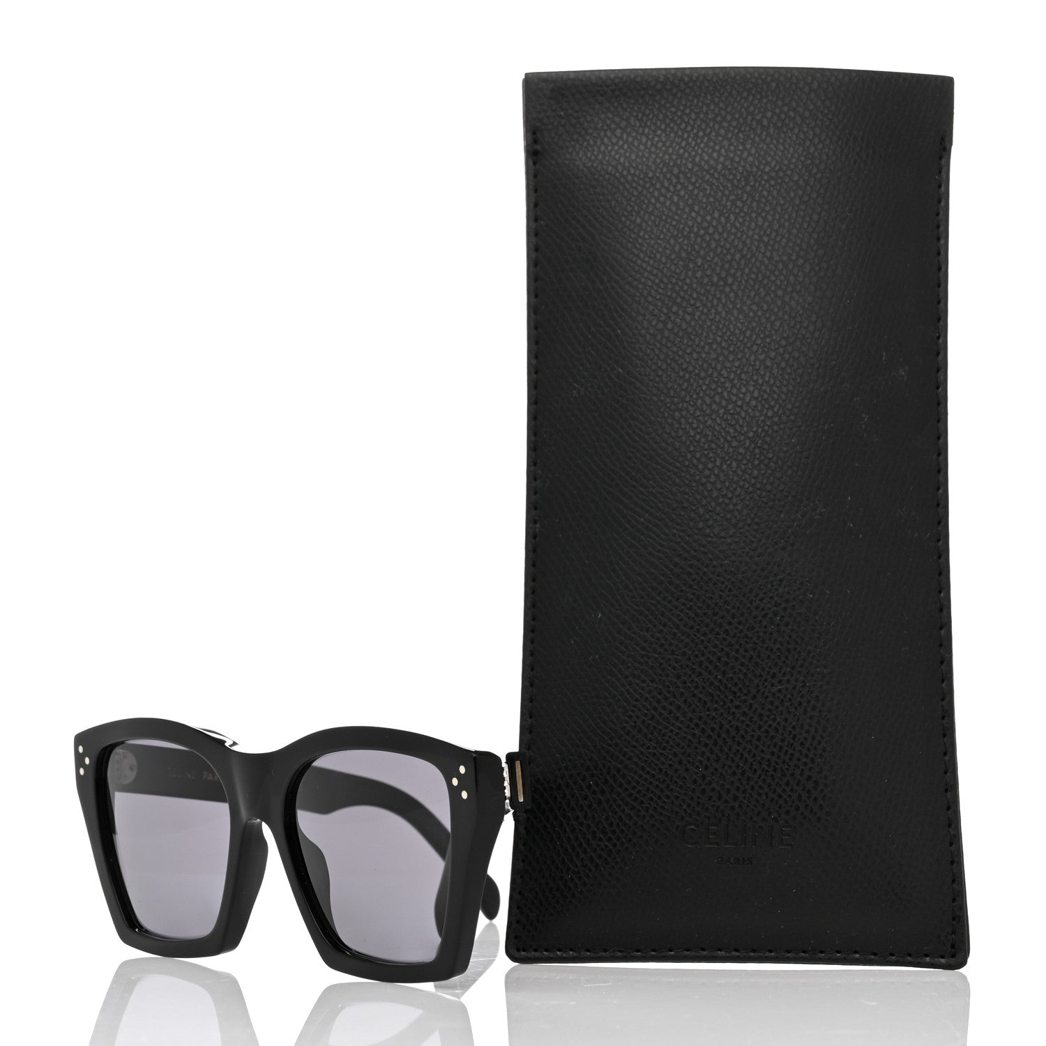 Celine Acetate Polarized Square Sunglasses CL40090I Black 7 of 7