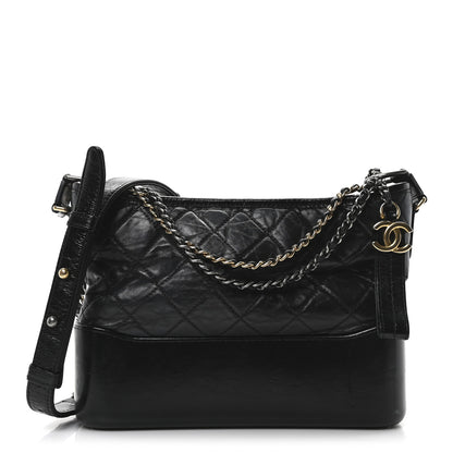 Chanel Aged Calfskin Quilted New Medium Gabrielle Hobo Black 1 of 10