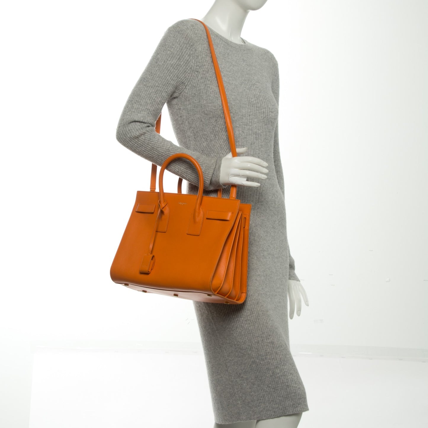 Calfskin Small Sac De Jour Mandarine