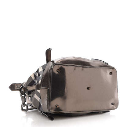 Burberry Calfskin Smoked Check Chain Strap Shoulder Bag 4 of 13