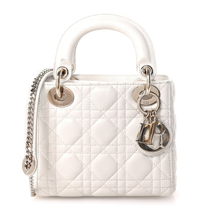 Christian Dior Lambskin Cannage Mini Lady Dior White 1 of 11