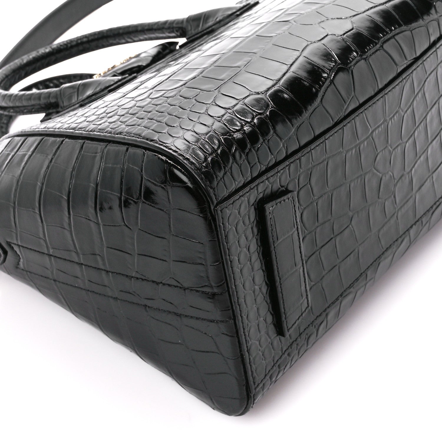 Givenchy Calfskin Crocodile Embossed Small Antigona Black 9 of 10
