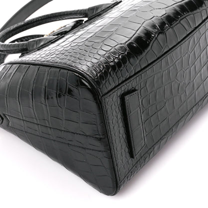 Givenchy Calfskin Crocodile Embossed Small Antigona Black 9 of 10