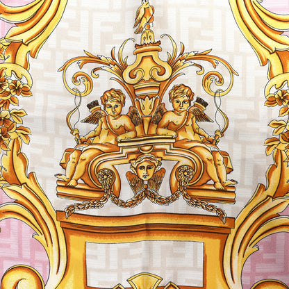Fendi X VERSACE Silk FF Baroque Fendace Scarf White Multicolor 3 of 3