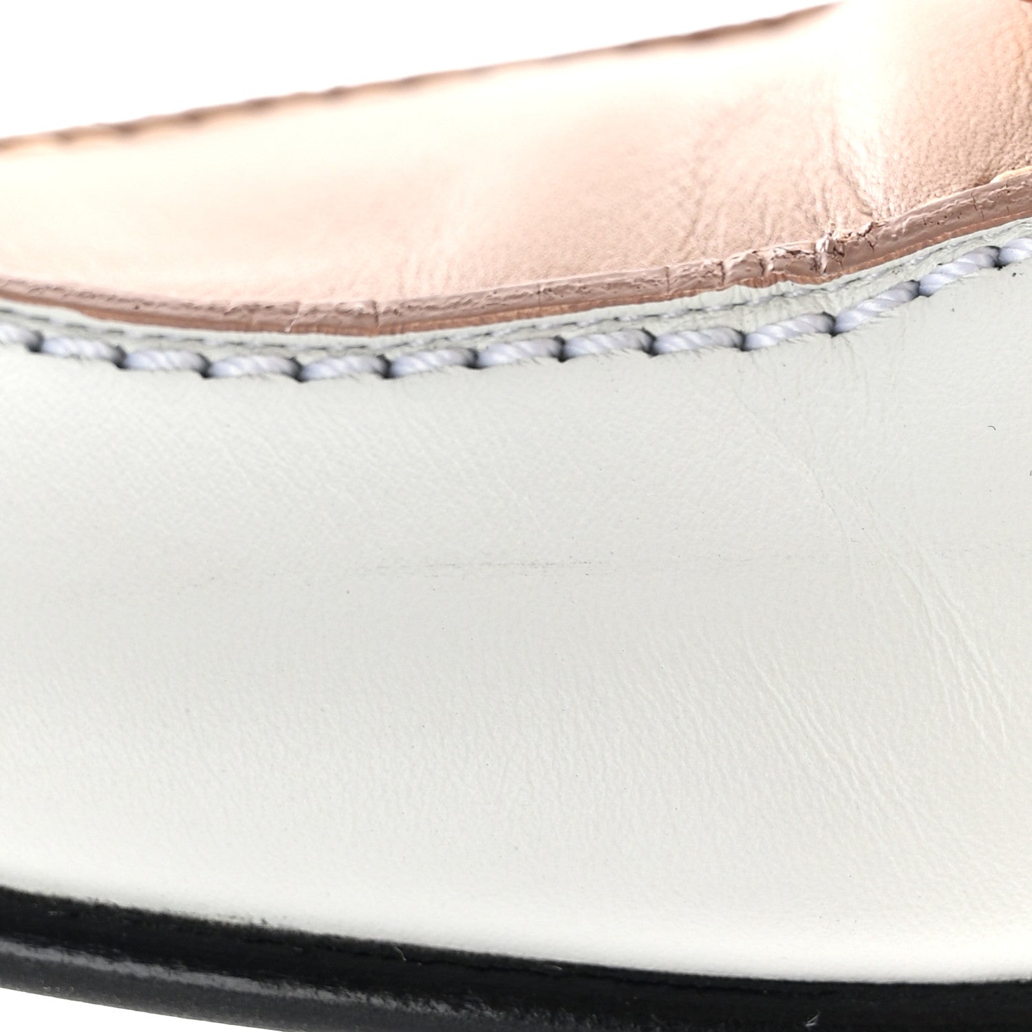 Hermes Calfskin Womens Paris Loafers 35 White Bois De Santal 9 of 10