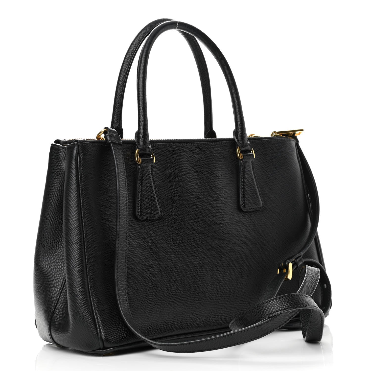 Prada Saffiano Medium Galleria Double Zip Tote Black 3 of 12