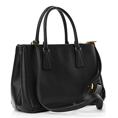 Prada Saffiano Medium Galleria Double Zip Tote Black 3 of 12