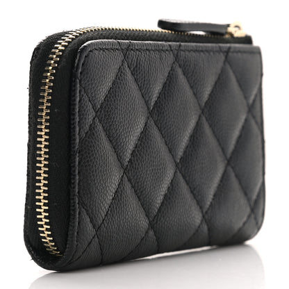 Chanel Caviar Quilted Key Holder Case Black 3 of 8