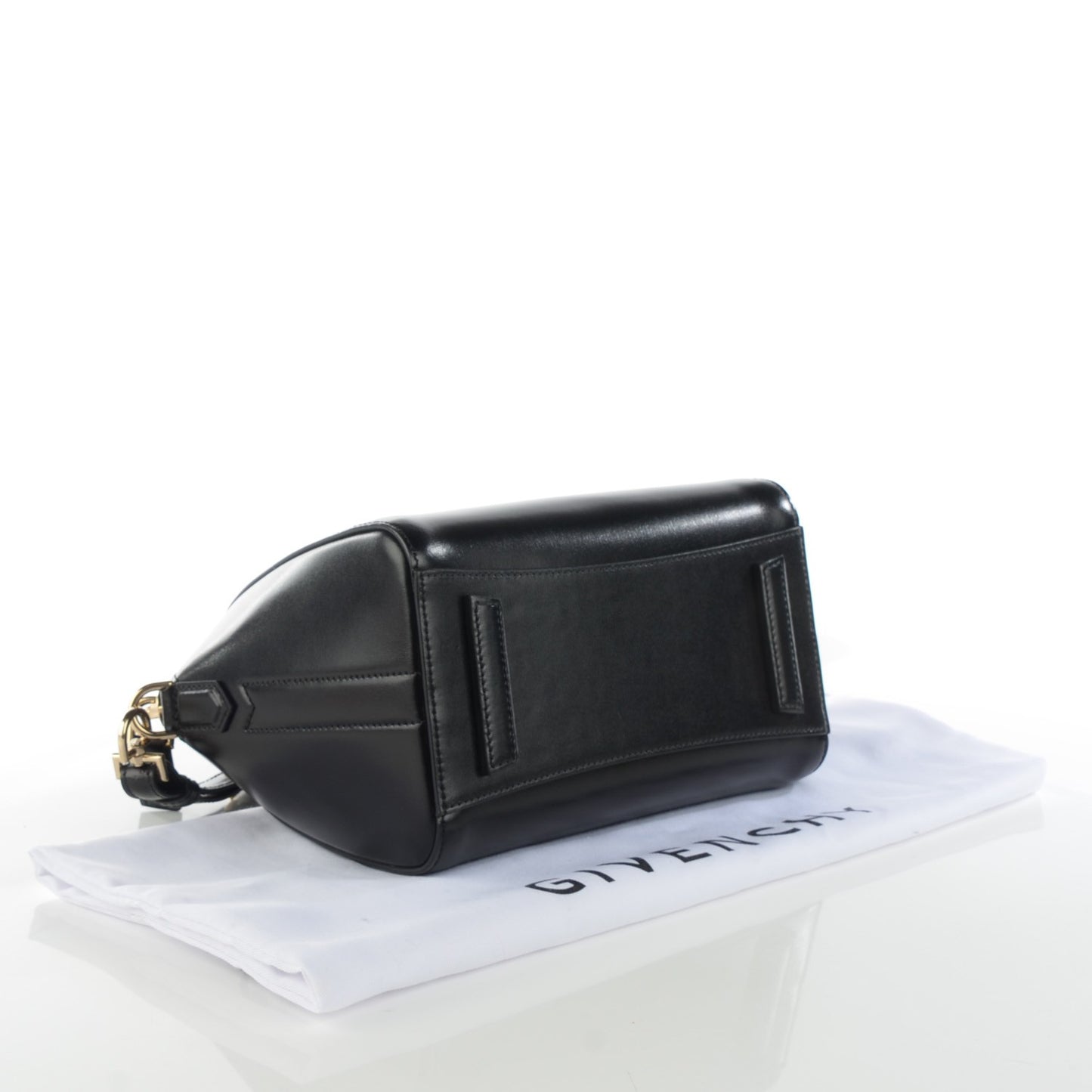 Shiny Lord Calfskin Mini Antigona Black