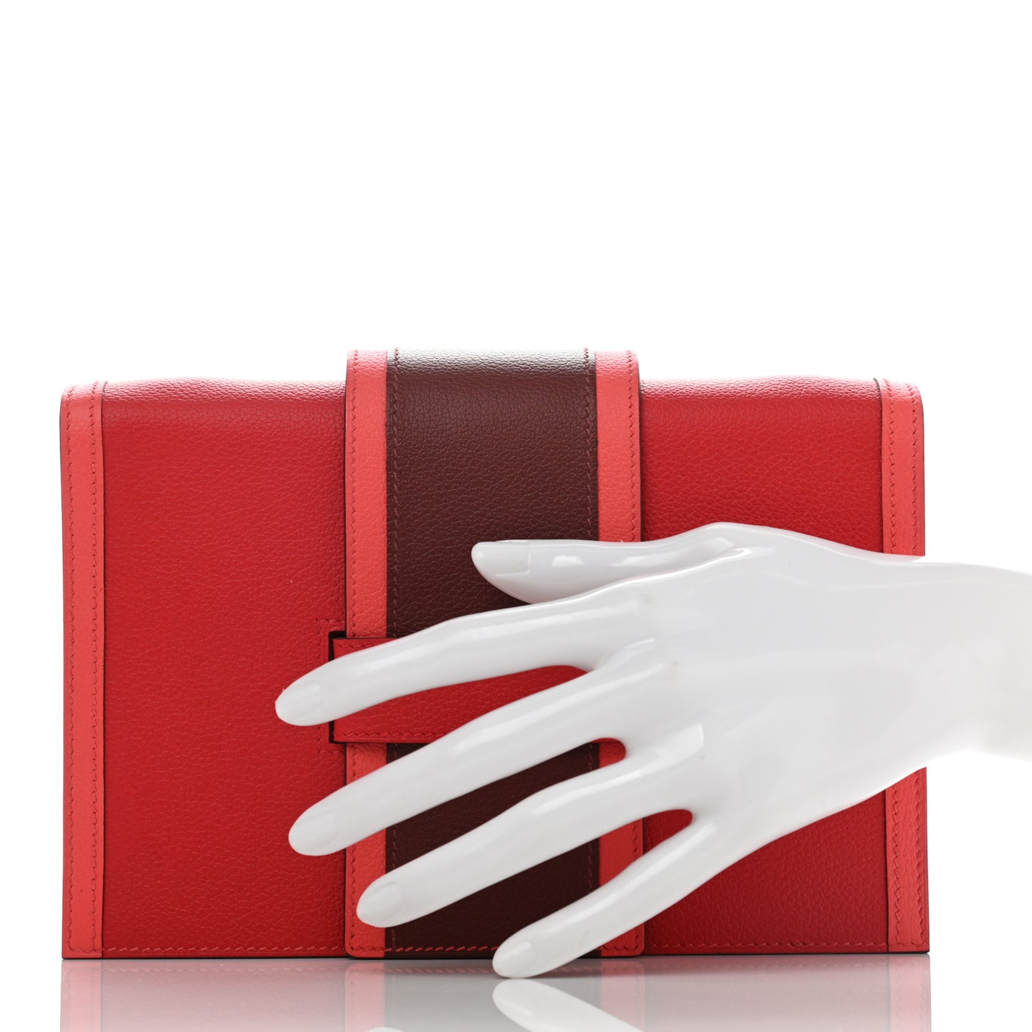 Evercolor H Passant Clutch Rouge De Coeur Rouge H Rose Texas