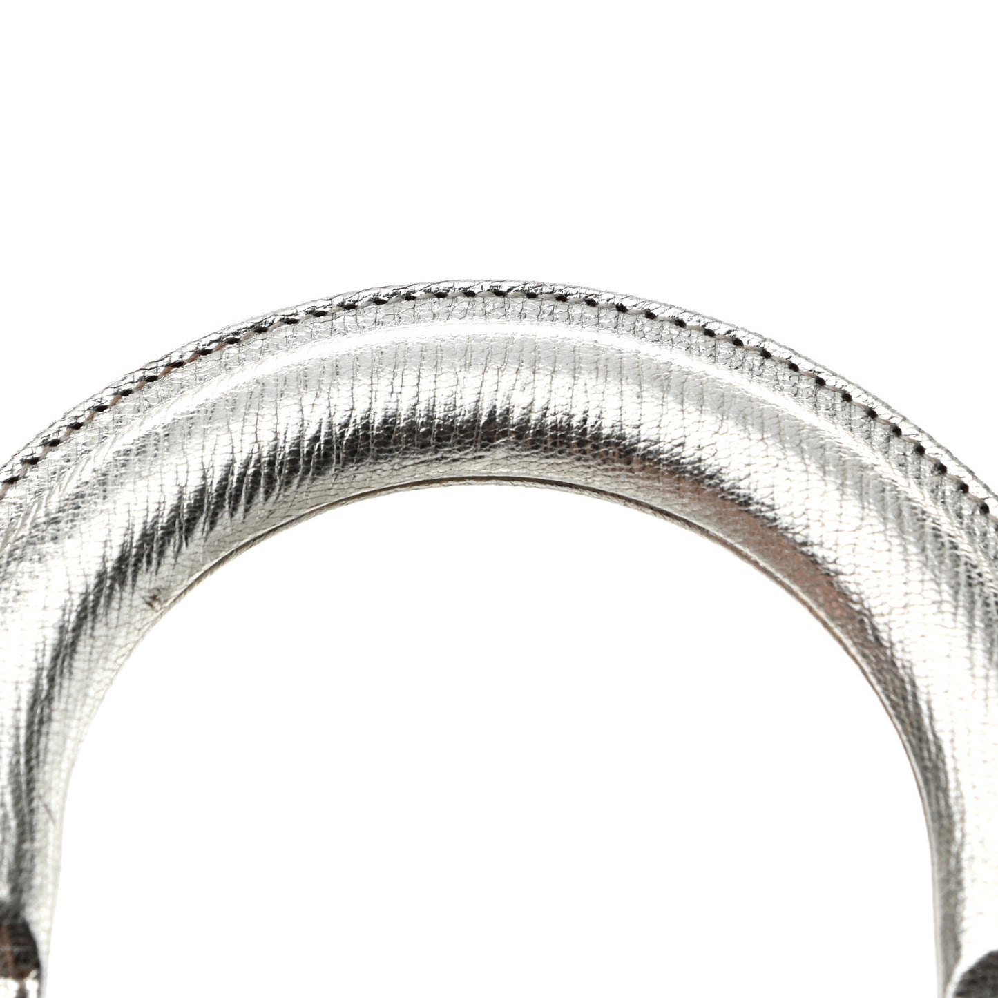 Metallic Grained Calfskin Cannage Small Lucky Badges My Lady Dior Silver