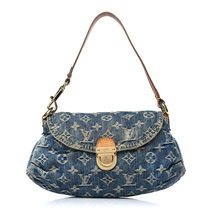 Louis Vuitton Monogram Denim Mini Pleaty Blue 1 of 8