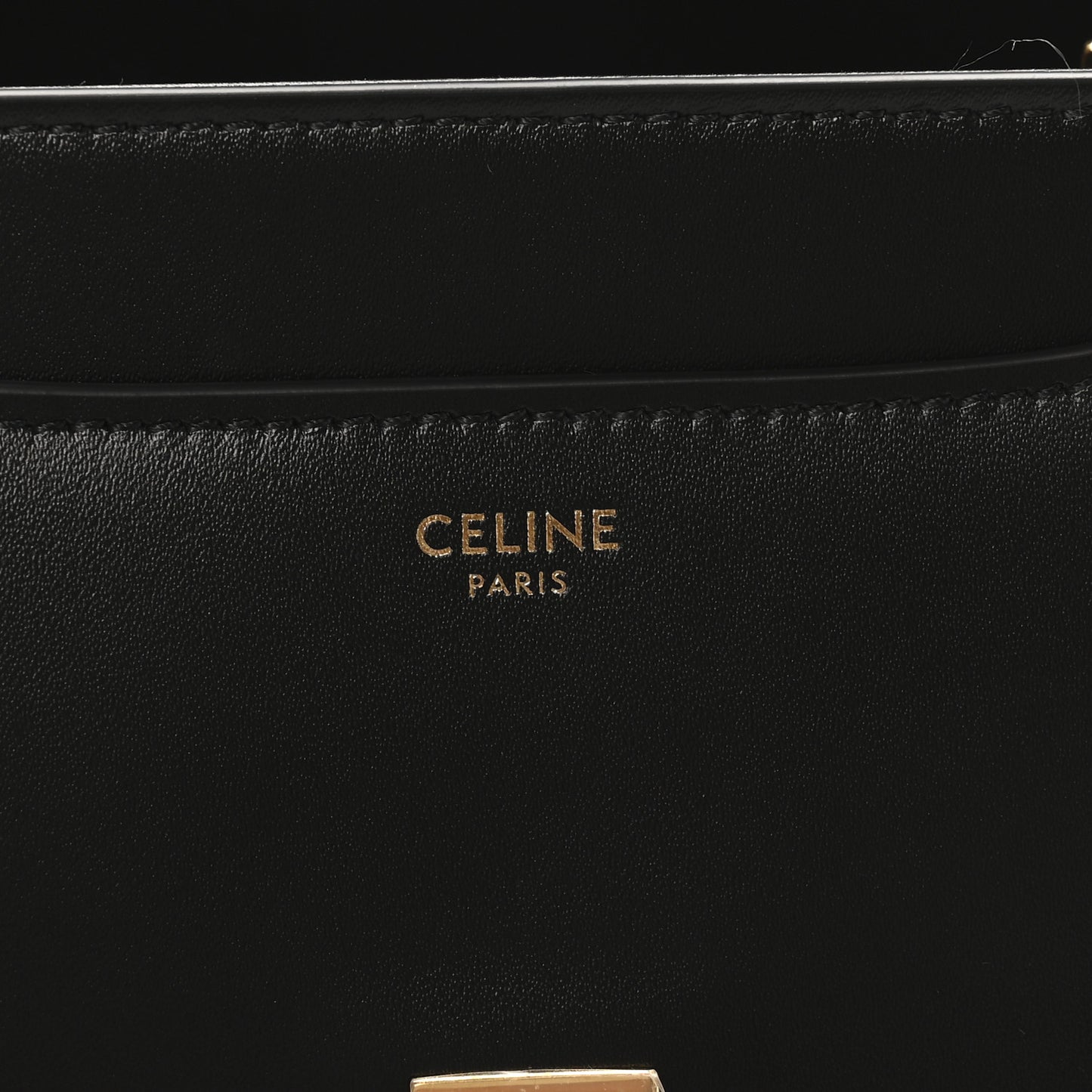 Satinated Calfskin Small 16 Top Handle Bag Black