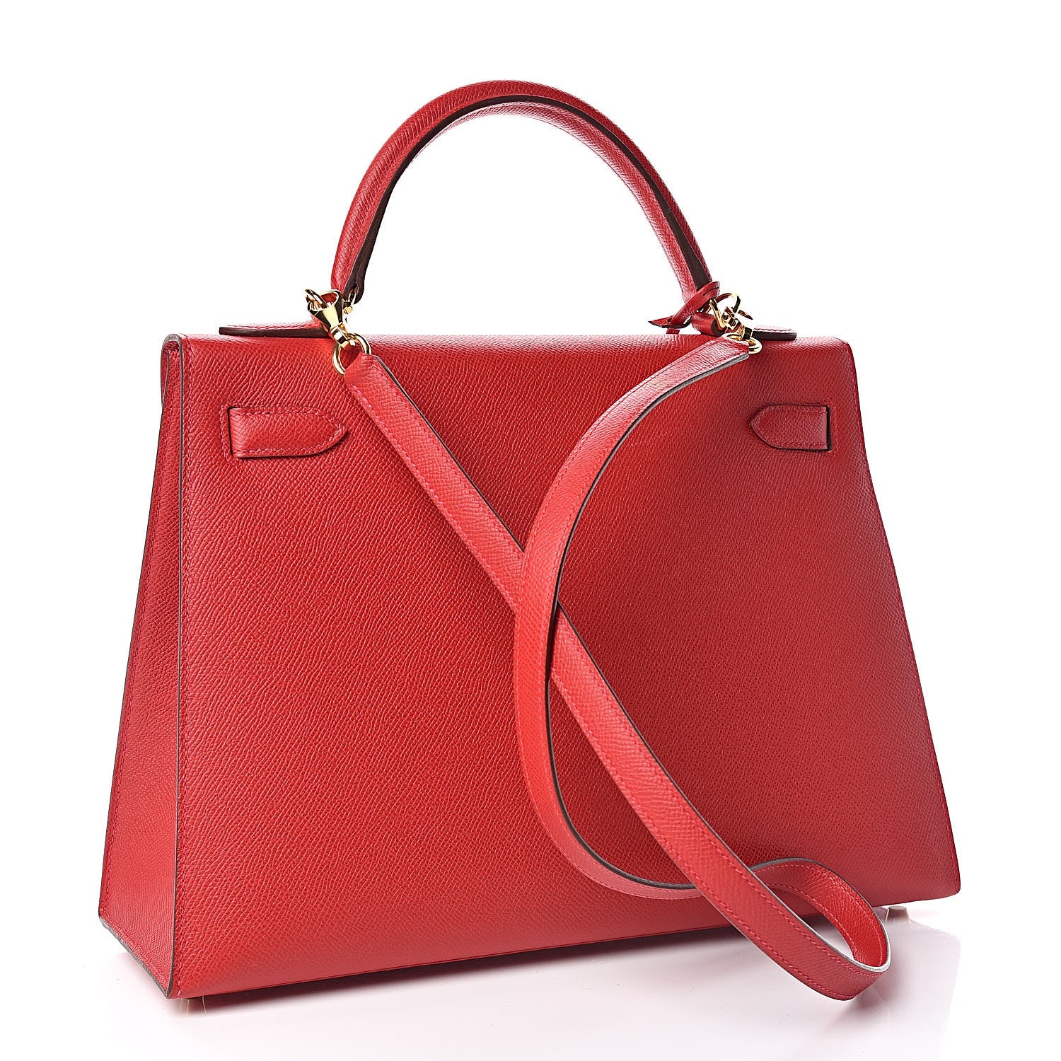 Hermes Epsom Kelly Sellier 32 Rouge Casaque 3 of 35