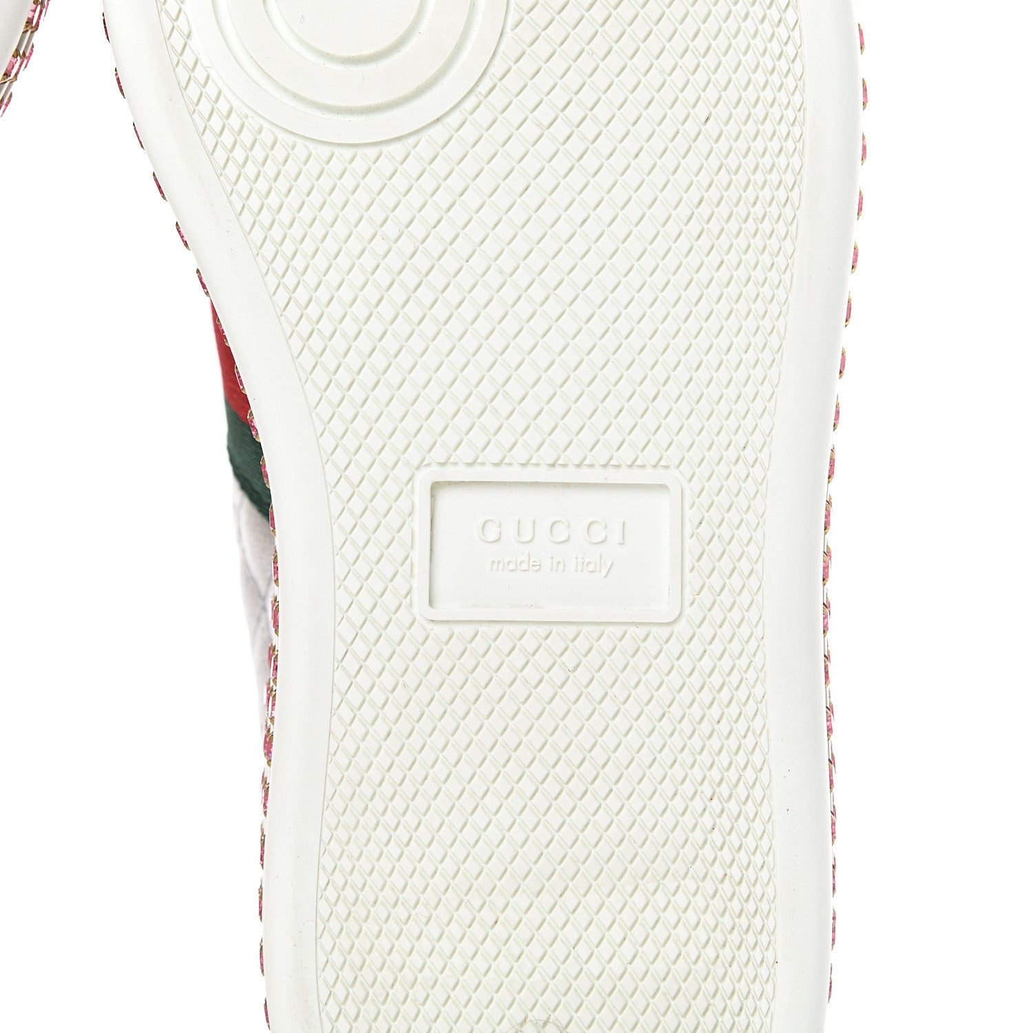 Gucci Laminated Nappa Crystal Web Bee Embroidered Trapuntata Womens Ace Platform Sneakers 36.5 Argento 6 of 8