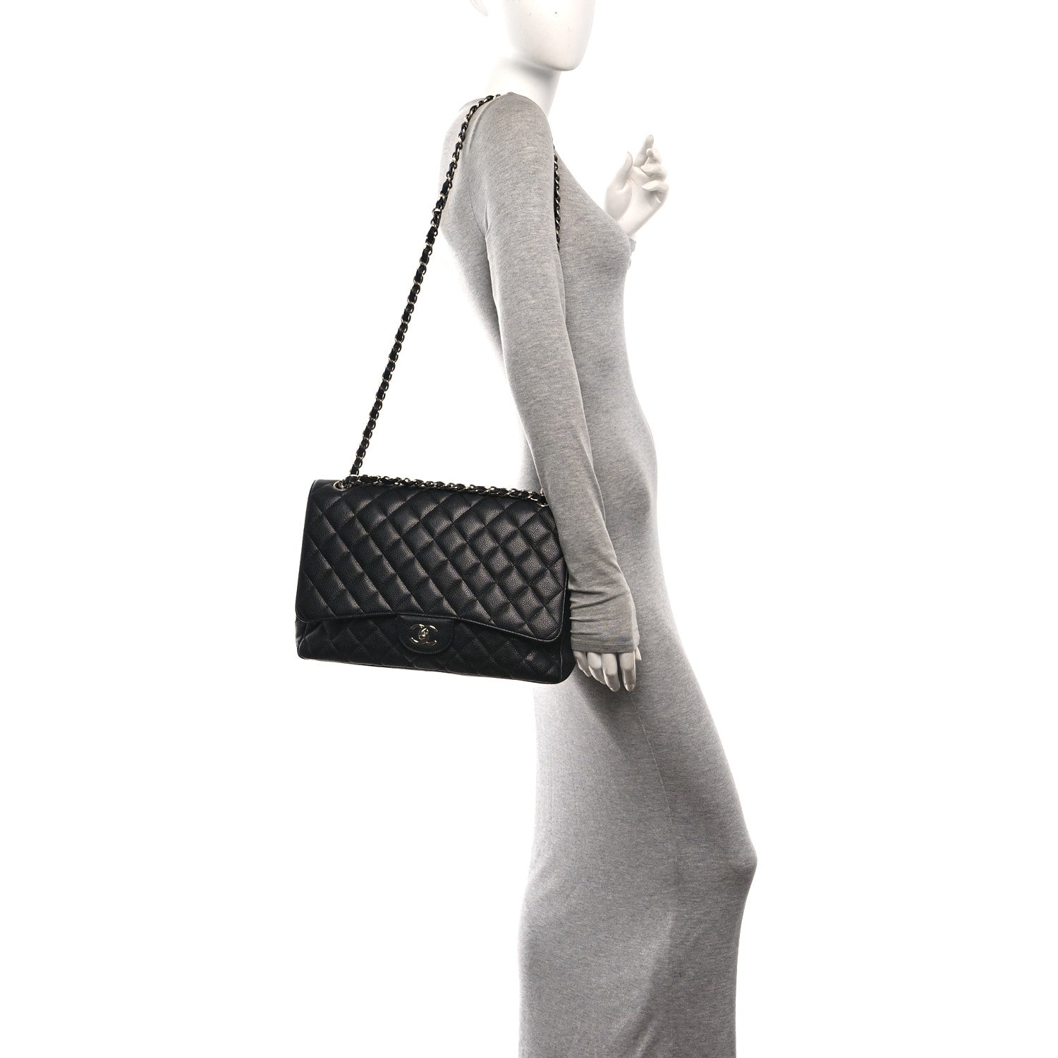 Chanel Caviar Maxi Single Flap Black 2 of 10
