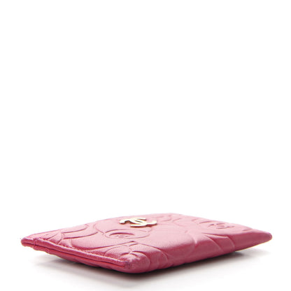 Chanel Lambskin Camellia Card Holder Fuchsia 4 of 8