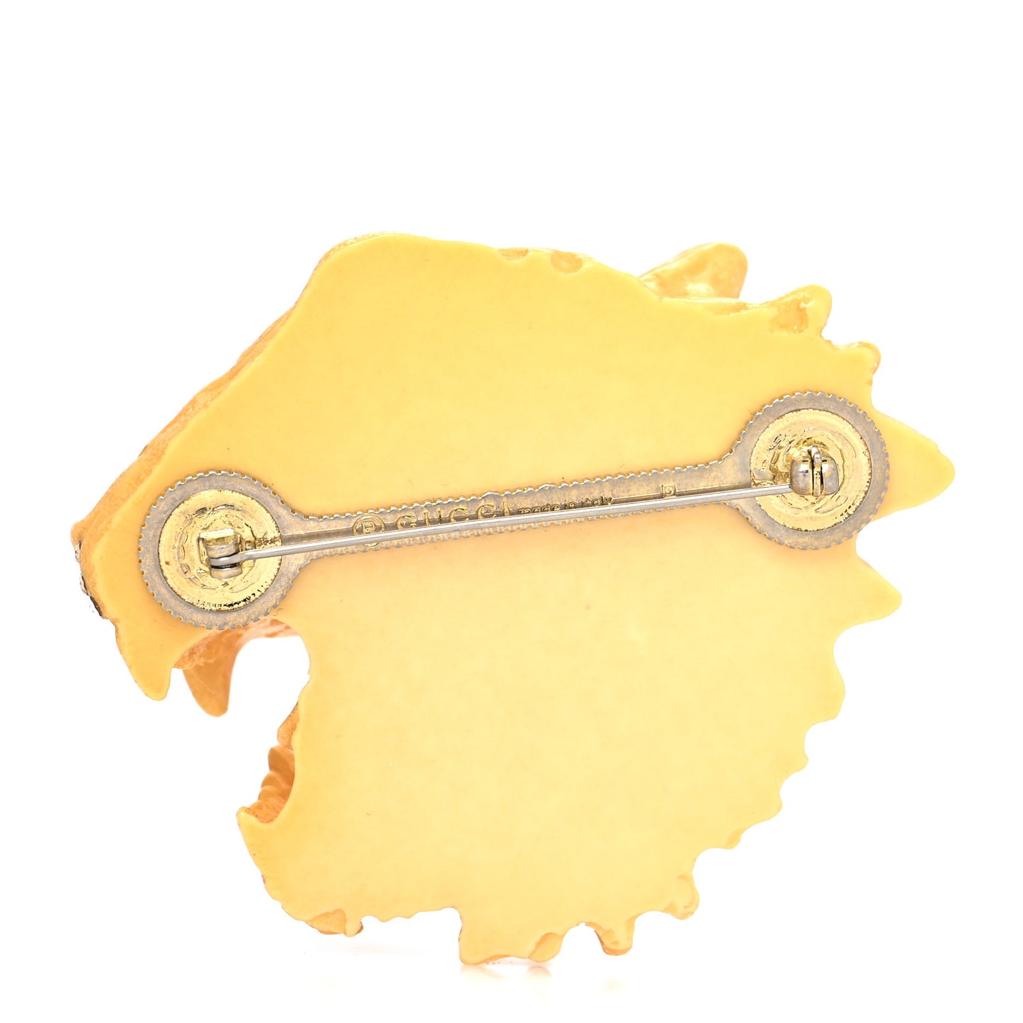 Resin Crystal Rajah Brooch Gold