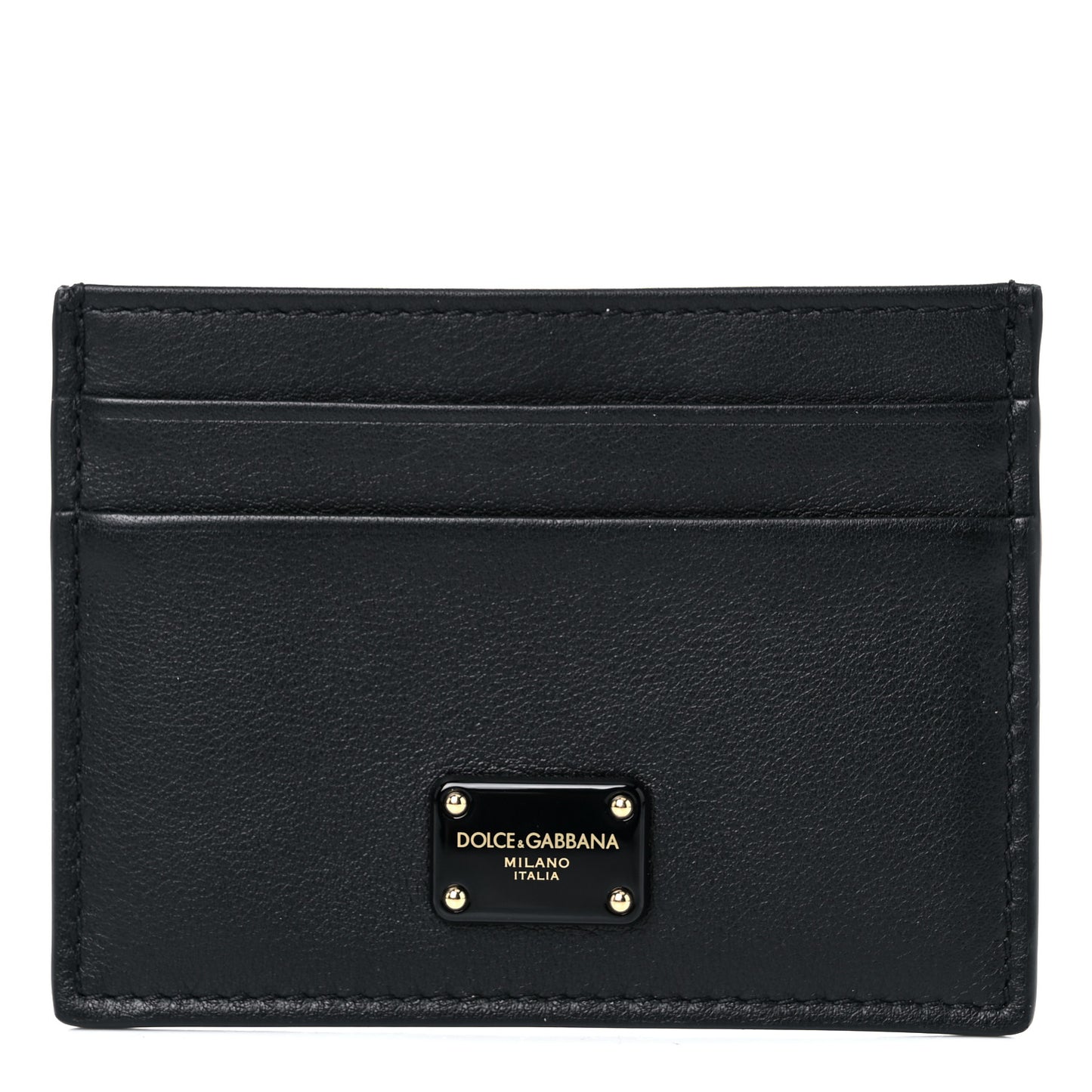 Calfskin Card Holder Black
