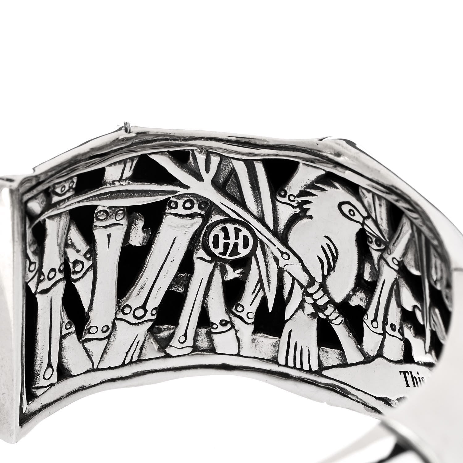 John Hardy Sterling Silver Wide Bamboo Kick Cuff Bracelet 3 of 5