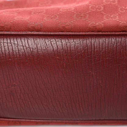Gucci Monogram Small Bamboo Tote Red 10 of 17