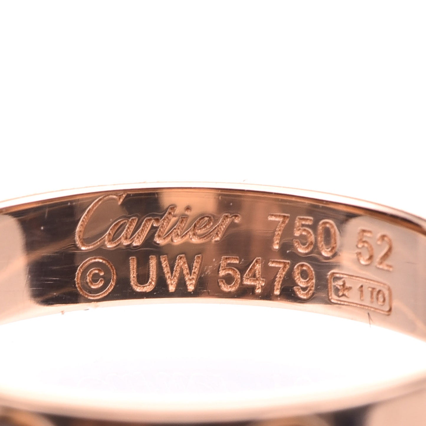 18K Pink Gold 3.5mm LOVE Wedding Band Ring 52 6